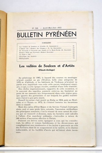 Livre ancien bulletin pyreneen - livre,