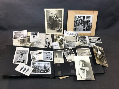 Ancien album photos noir - , et